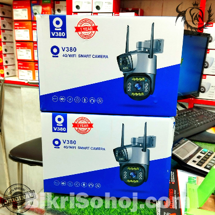 4G SIM System Dual Lens Ptz Ip Camera V380